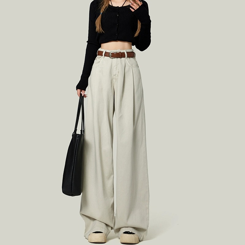 天丝牛仔裤女阔腿2024夏季新款宽