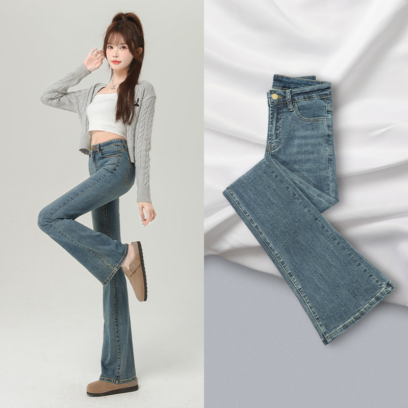 复古微喇牛仔裤女春秋季2025年
