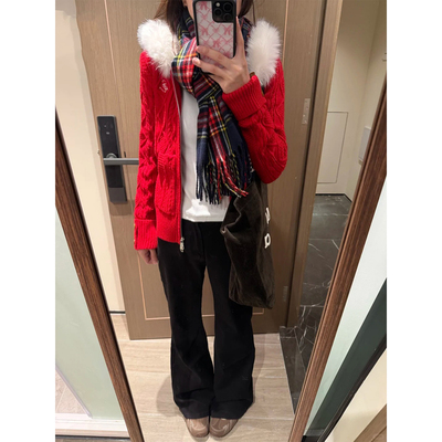 黑色低腰加绒加厚微喇牛仔裤女