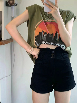 梨形身材牛仔短裤女夏季薄款