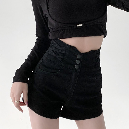 高腰牛仔短裤女高腰月销过万