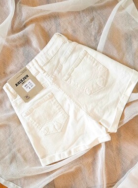 白色牛仔短裤女高腰夏季2026年新款宽松a字显瘦辣妹小个子热裤子