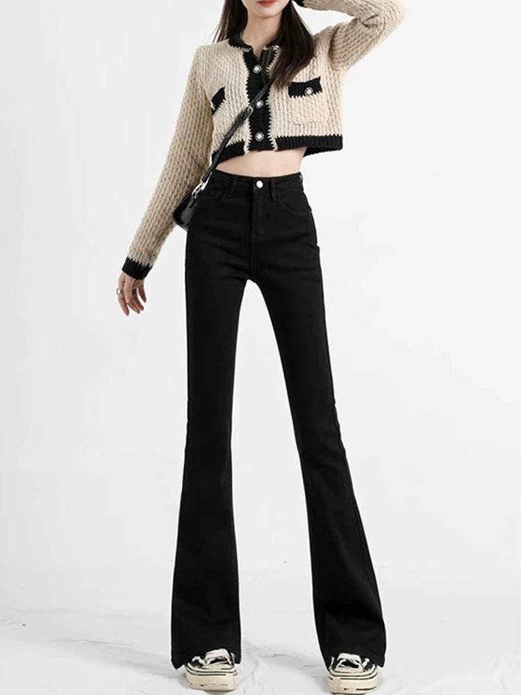 黑色牛仔裤女秋季2023年新款