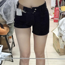 黑色藏肉牛仔短裤女2025夏季高腰显瘦小个子弹力遮胯a字辣妹热裤