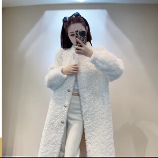 温柔慵懒风长款毛呢外套女加厚百搭气质冬装