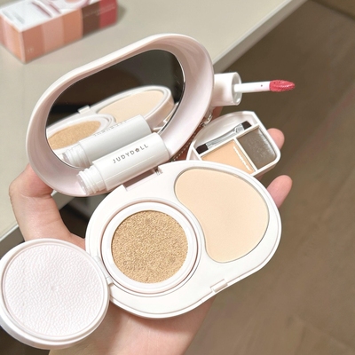 Judydoll橘朵小粉盒便携面部综合盘气垫粉饼遮瑕腮红口红眉膏新手