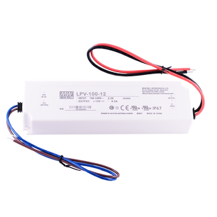 明纬LPV-100-5V/12V/15V/24V/36V/48V开关电源100W驱动LED照明