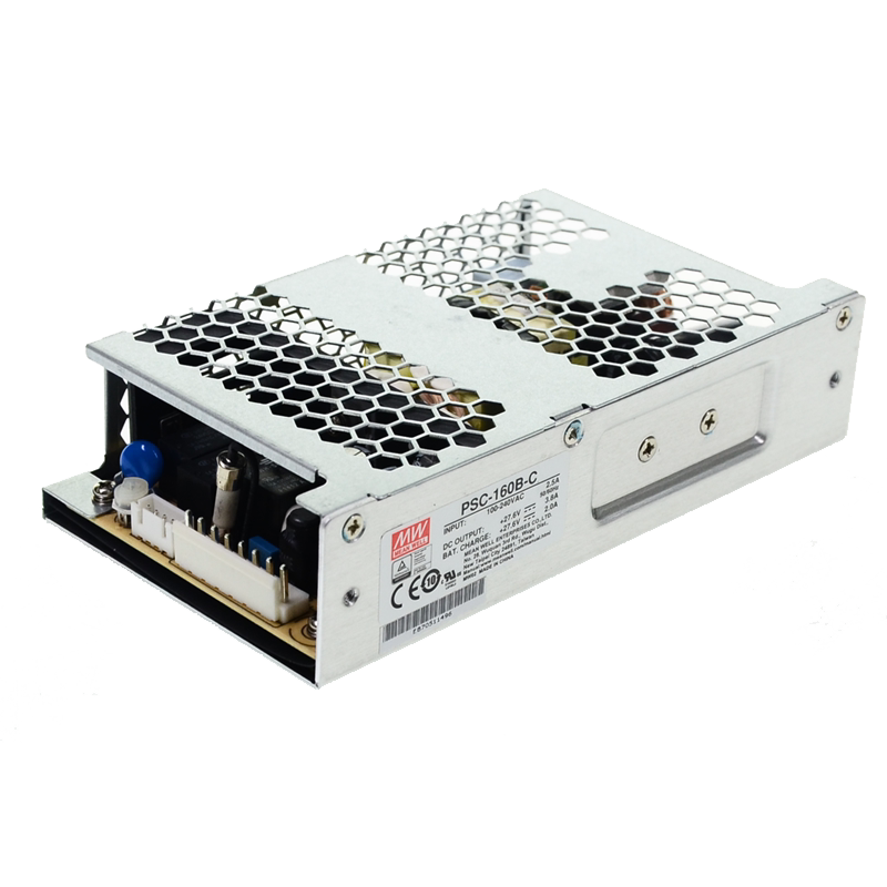 明纬安防电源PSC-160A/160B-C 160W 12V/24v电池充电UPS功能机壳