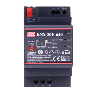 台湾明纬KNX总线EIB电源模块20E-640/40E-1280D开关电源30V