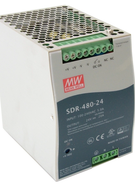 明纬SDR-480P可并联导轨开关电源