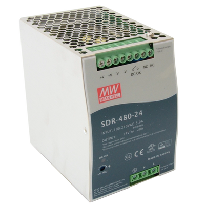 明纬SDR-480P可并联导轨开关电源