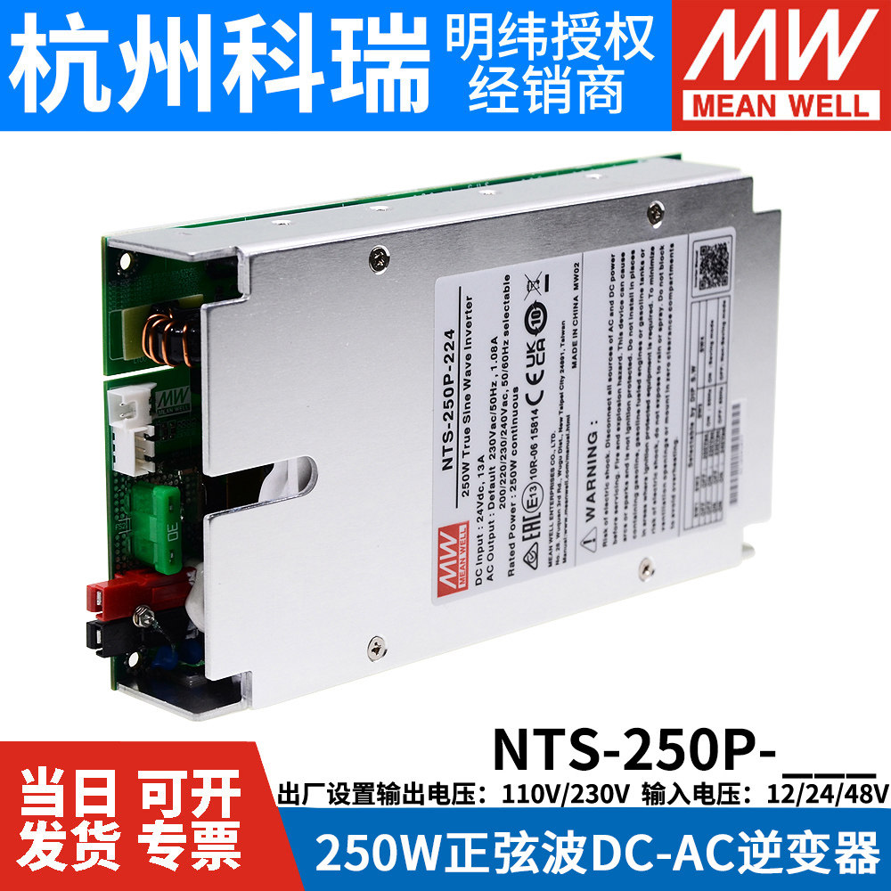 NTS-250P MEAN WELL 전력 사인파 인버터 212|224|248|112|124|148 12V24V48