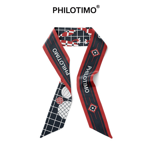 PHILOTIMO春秋桑蚕丝丝巾飘带