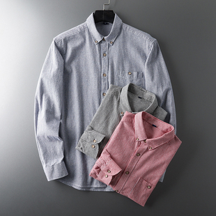 口碑线！线下199！超值性价比！商务男休闲条纹全棉长袖衬衫衬衣