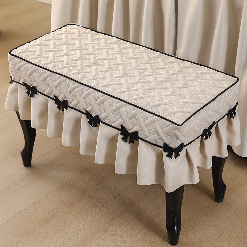 单双人升降椅子垫简约现代高端加厚丝绒钢琴凳全罩欧式琴凳防尘套