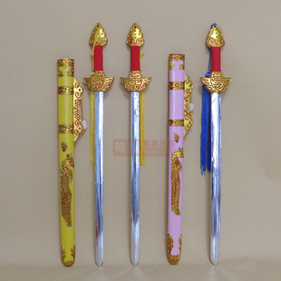 戏曲演出道具木制女宝剑京剧霸王别姬 刀马旦影视武术 单剑女双剑