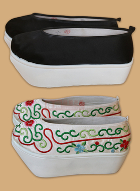 戏曲盖履小生鞋如意鞋戏剧影视古装鞋越剧粤剧绣花文生鞋