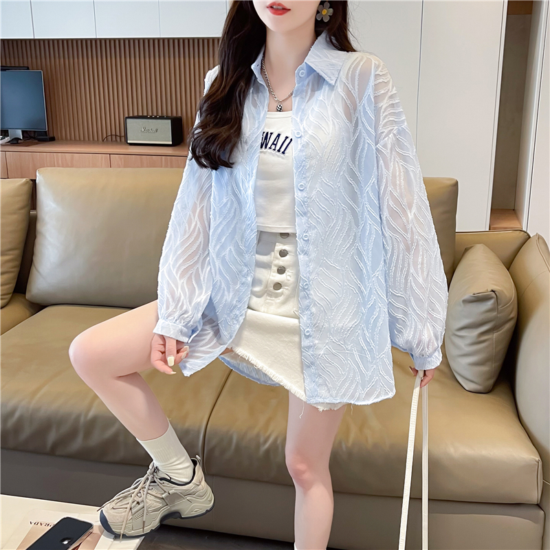 蟾宫折桂_实拍防晒衣防晒服中长款衬衫薄款外套百搭洋气短袖T恤女
