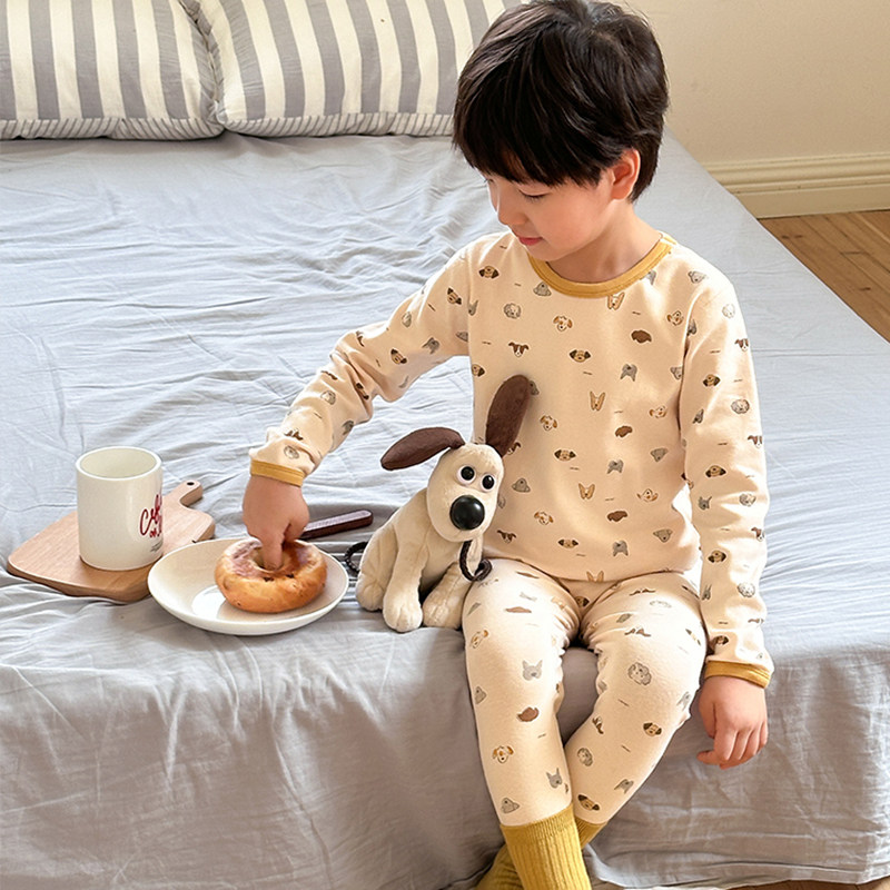 儿童秋衣秋裤套装全棉男童内衣纯棉保暖衣男孩冬季棉毛衫加厚A类,童装/婴儿装/亲子装,内衣套装,淘宝优惠券,粉丝福利购,淘宝优惠卷