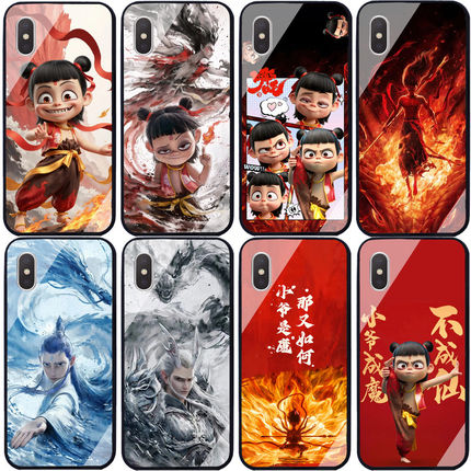 哪吒魔童闹海手机壳适用苹果1716vivox300华为mate80OPPOreno15小米17t15tp荣耀300黑鲨5p一加15红米k80敖丙