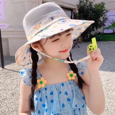 防晒户外渔夫帽男童女童儿童遮阳