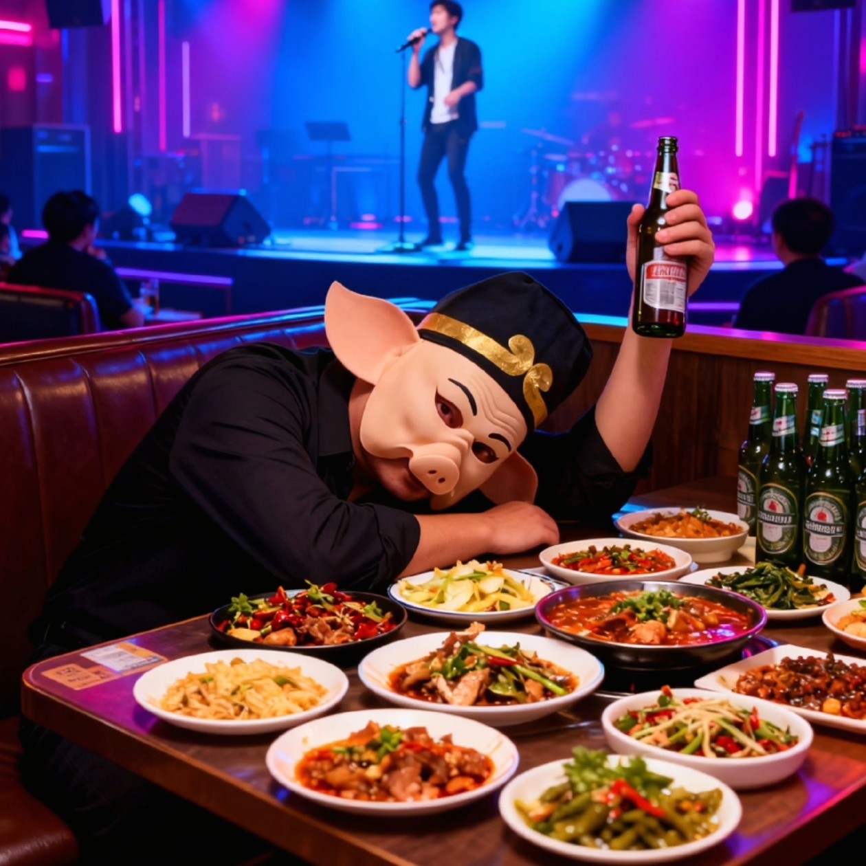 猪八戒面具帽子乳胶肚皮新款穿戴柔软舒适逼真猪悟能同款乳胶肚子