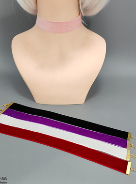 欧美简约植绒织带颈圈项链丝绒绒布项圈颈链颈带