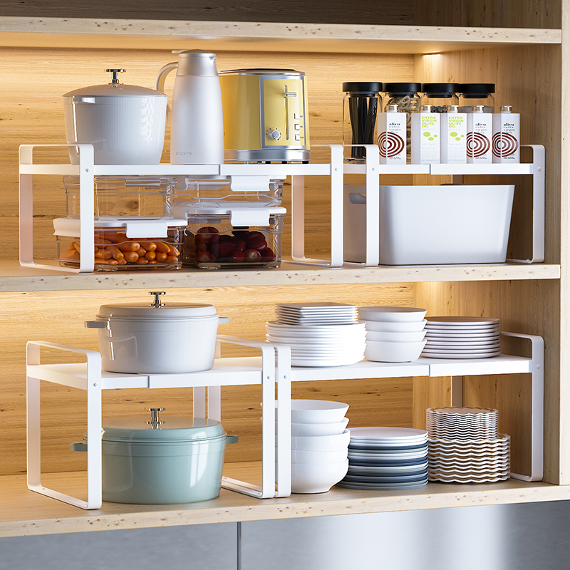 柜子分层架碗盘调料厨具伸缩