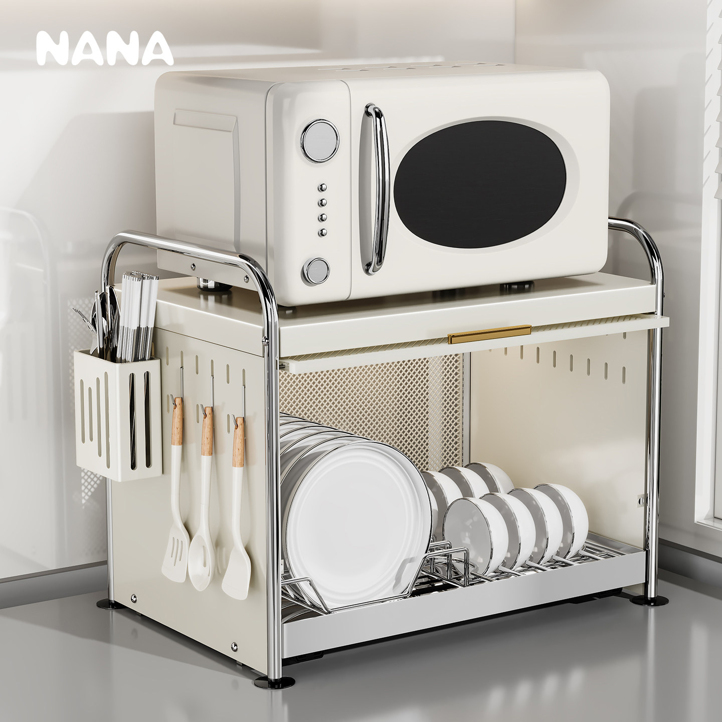 纳纳厨房碗柜碗碟收纳架不锈钢全密封碗盘沥水架家用放碗筷置物架,厨房/烹饪用具,碗架,淘宝优惠券,粉丝福利购,淘宝优惠卷