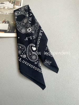 美国bandana环保纯棉小方巾