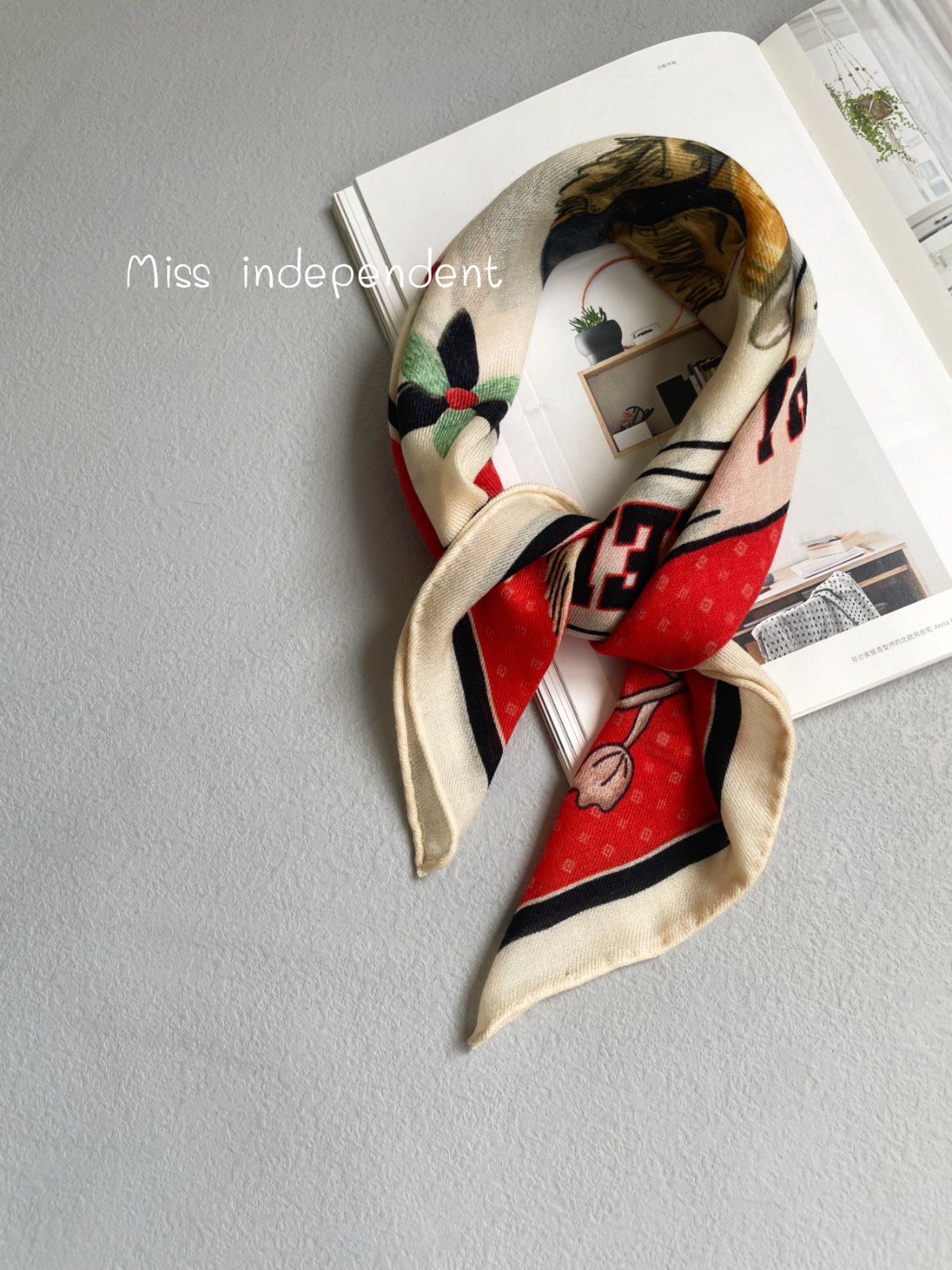 出口美国新款 RL小熊可爱休闲软糯细嫩200支水溶羊毛小方巾围巾