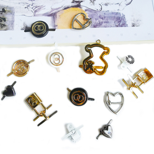 DIY金属流行多种图案夹扣装饰鞋饰服装箱包类插脚扣配饰小配件