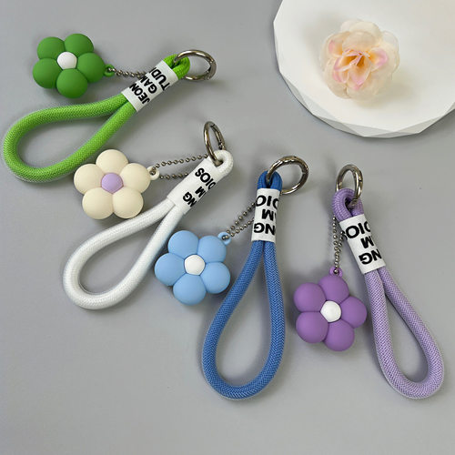 花朵网纱手腕手机挂绳