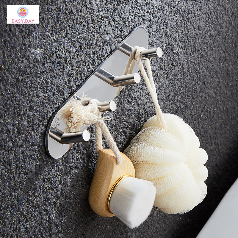 不锈钢无痕厨房浴室毛巾挂钩