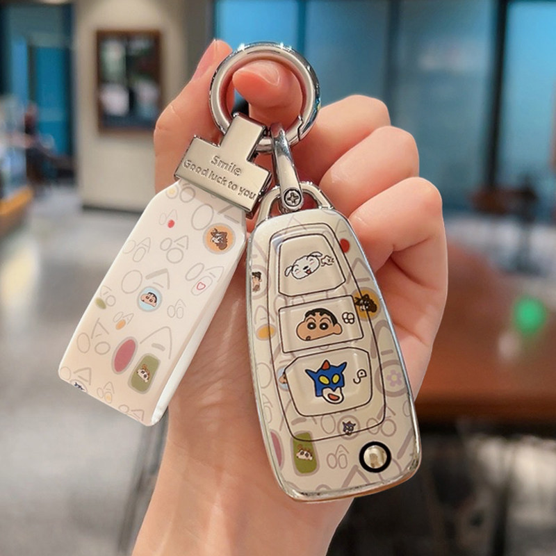 适用福特福克斯钥匙套翼搏翼虎女士专用可爱卡通女生女款高档全包