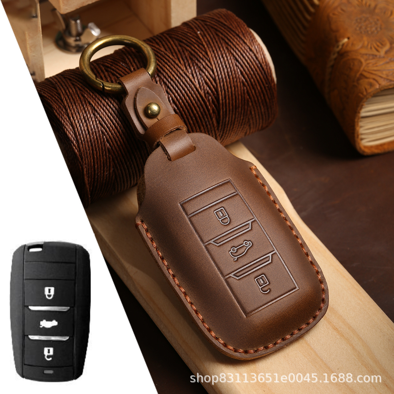 辕翰真皮复古专用钥匙套钥匙包