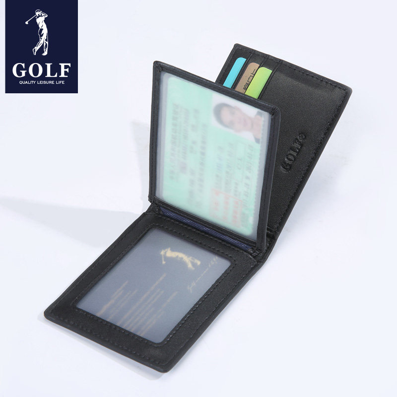 GOLF新款男士卡片包复古印花钱包女士卡套证件包多卡位驾驶证卡包