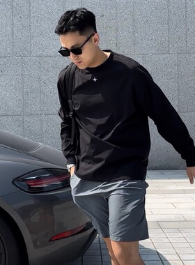 XY察外 不变形3M鲁道夫高弹速干长袖tee纯色打底长袖T恤宽松纯色