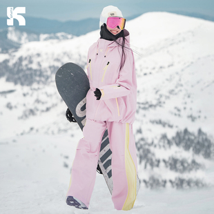 酷峰极光滑雪服套装2025新款3L雪衣雪裤女男外套单板双板防水装备