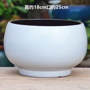 高18口25白色绿植大碗盆多肉老桩法师盆绿植花卉盆景兰花盆特价