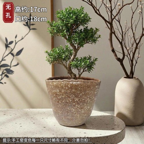 纯手工精品无孔水培盆异形坛子盆古法工艺老釉复古色福利