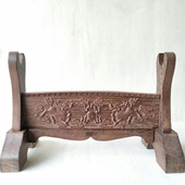 鸡翅木红木实木麒麟刀剑架单层双层三层长短镇宅装 饰摆设剑托展示