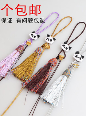 小熊葫芦包挂车挂 搭配手工流苏包挂熊猫吊坠绳