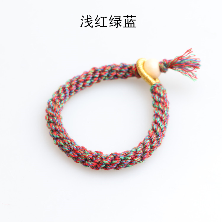 藏式手搓棉线手工编织老虎头铃双色利马铜雪狮吉祥双鱼钥匙扣包挂