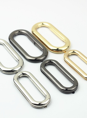 旦形鸡眼收纳框金属手提箱包手袋皮具五金配件椭圆形铁皮手挽气眼