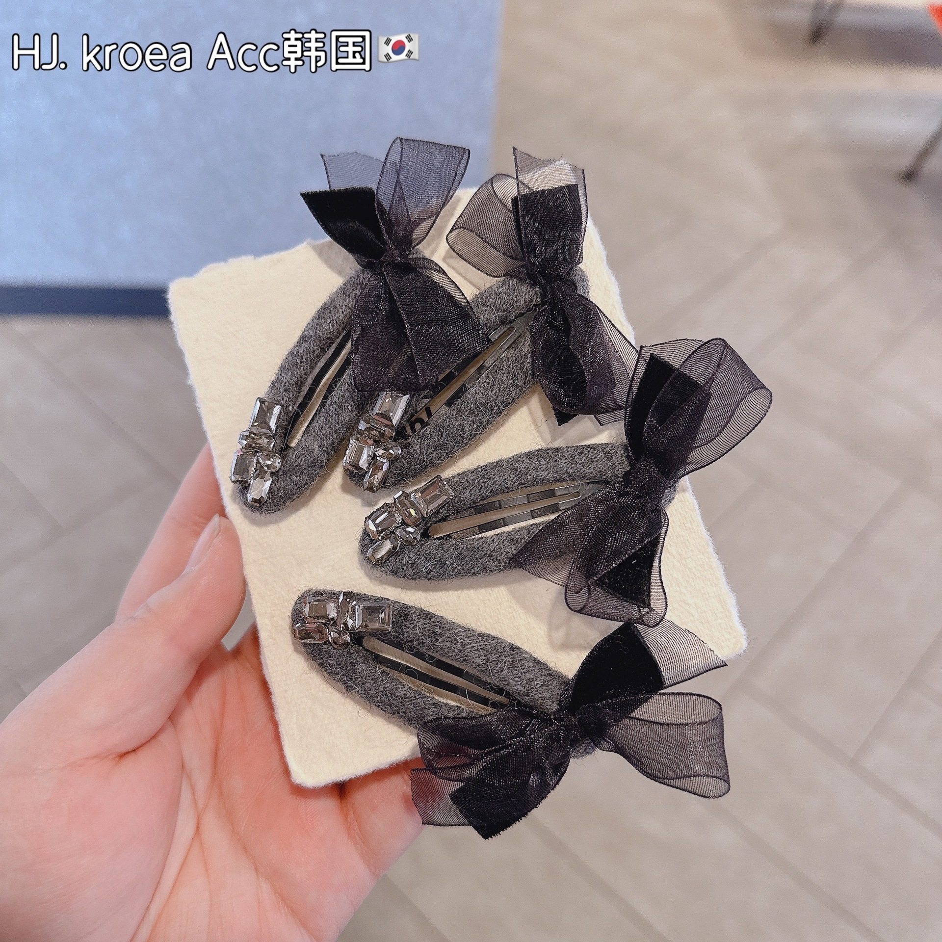 复古感网纱蝴蝶结珍珠钻羊毛灰刘海夹侧边BB夹韩国新款碎发边夹,饰品/流行首饰/时尚饰品新,民族风发饰,淘宝优惠券,粉丝福利购,淘宝优惠卷