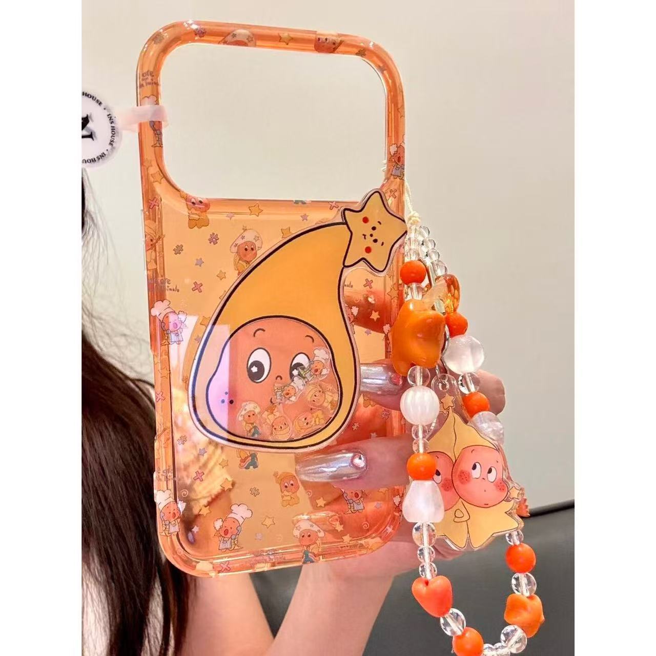 卡通可爱透橙底厨师星星宝宝适用ihone17promax苹果16p手机壳新款