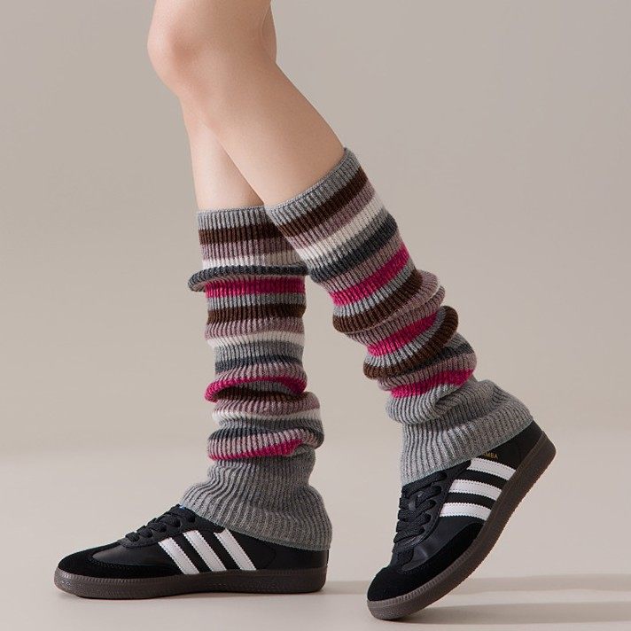 复古条纹拼色堆堆袜套美式学院风腿套秋冬保暖针织小腿袜靴套,女士内衣/男士内衣/家居服,中筒袜,淘宝优惠券,粉丝福利购,淘宝优惠卷