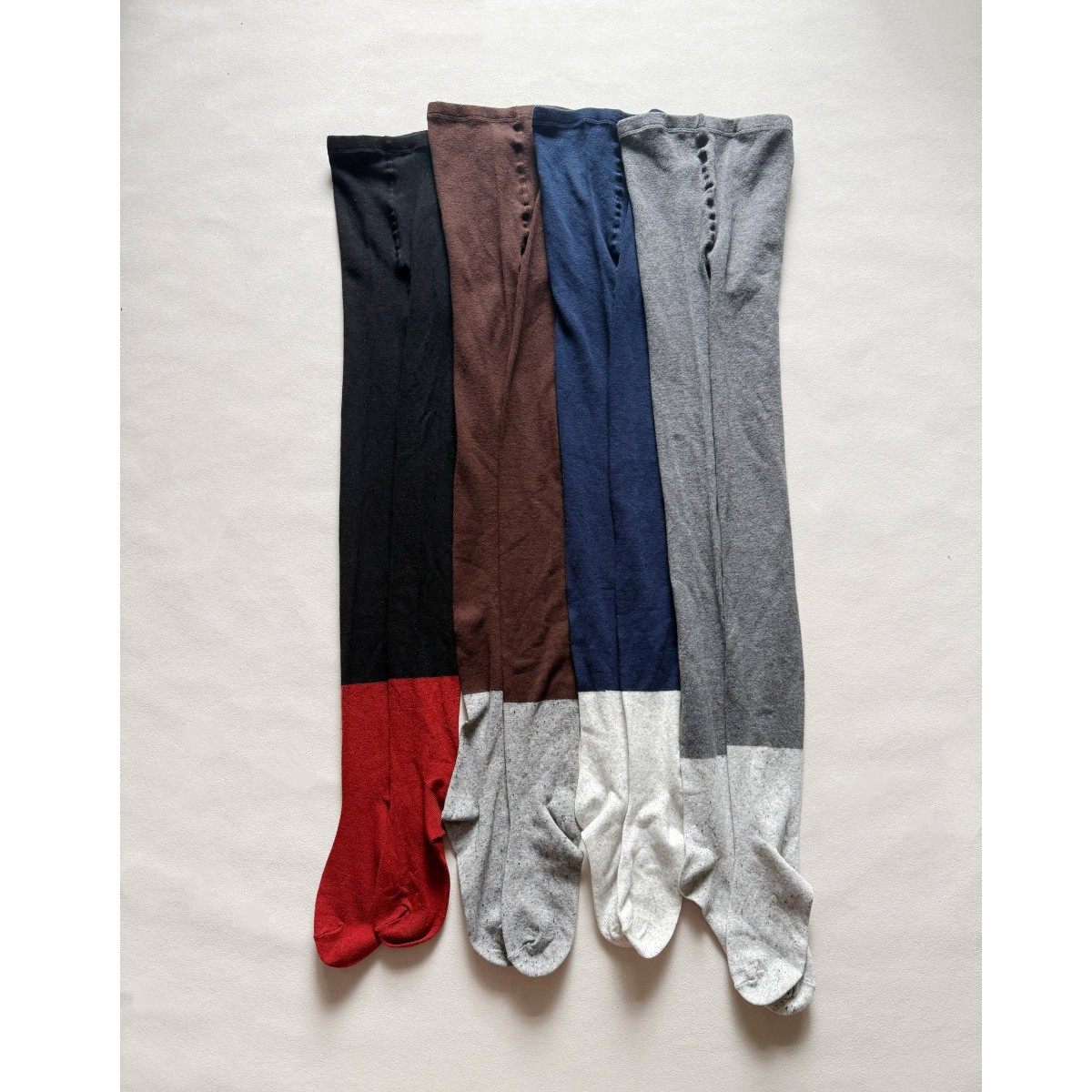 26早春小众设计师新款撞色点点纱羊毛裤袜保暖拼接色软糯打底裤袜