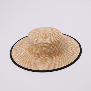 夏季新款时尚圆顶草帽男女士户外遮阳沙滩防晒帽子淑女休闲太阳帽